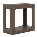 2-Tier End Table with Storage Shelf for Living Room-Oak