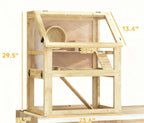 3 Tier Wooden Hamster Cage with Digging Base