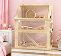 3 Tier Wooden Hamster Cage with Digging Base