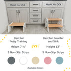 1-Step Wooden Stool for Kids(Multi-Purpose Step Stool for Kitchen, Bath, and Potty Training)