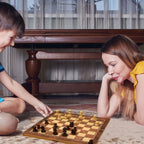 3 In 1 Portable Wooden Foldable Chess Board Set & Checkers & Backgammon Set With Chess Pieces And Carrying Case