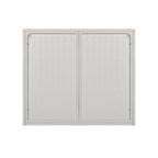 27.56"Glass Doors Modern Two-door Wall Cabinet with Featuring Three-tier Storage White