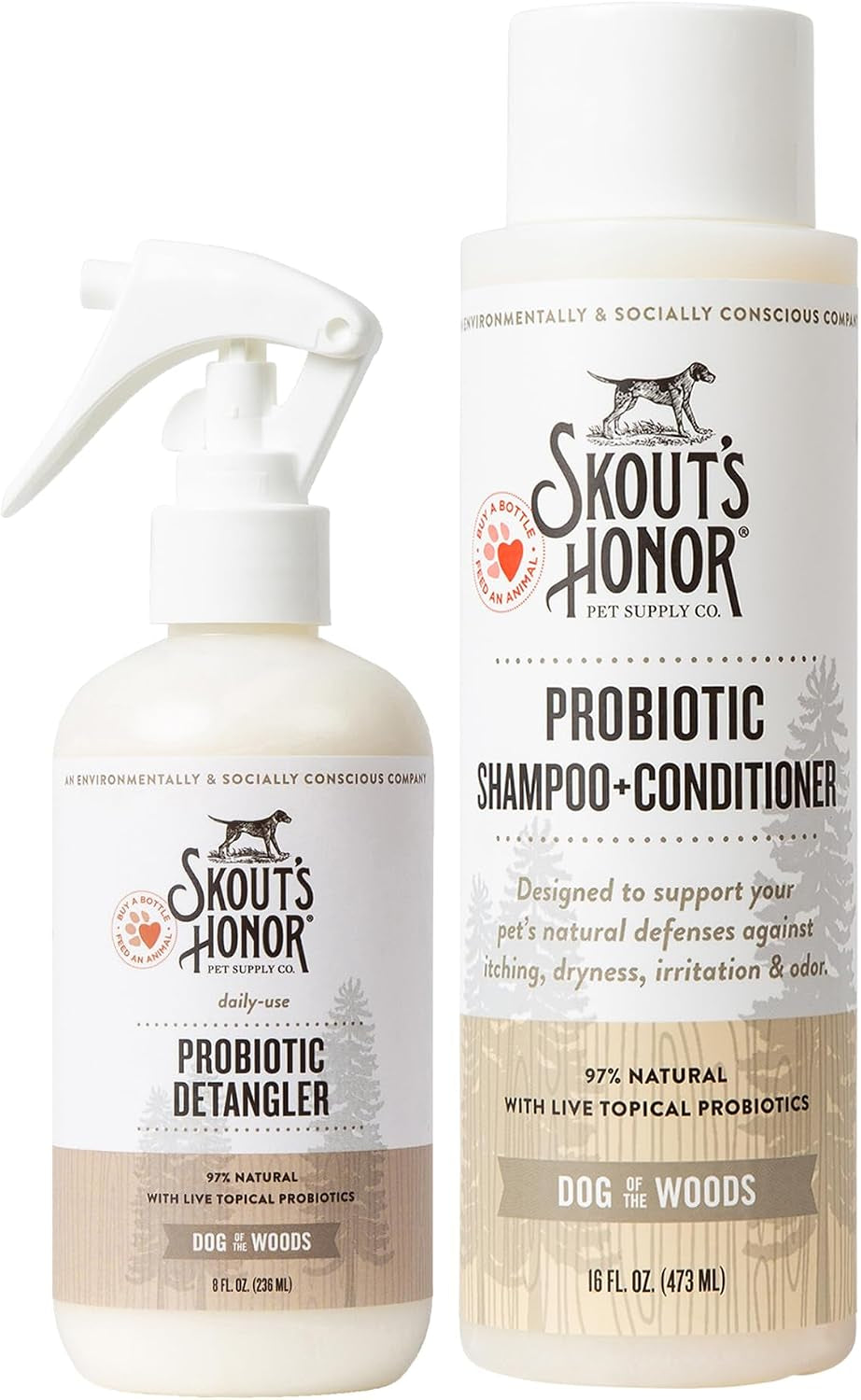 Bundle Probiotic Detangler Grooming Set for Dogs Cats Lavender