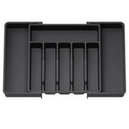 New Adjustable Cutlery Organizer - Upgraded Plastic Storage Tray with Dividers, Ideal for Organizing Spoons and Knife Drawers.