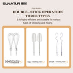 SUNATUR Hand Mixer 110-240V Blender 300W Electric Food Processor 3 in 1 Mixer Kitchen Appliances Machine Mixer for Baking