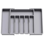 New Adjustable Cutlery Organizer - Upgraded Plastic Storage Tray with Dividers, Ideal for Organizing Spoons and Knife Drawers.