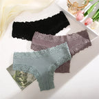 Sexy Lace Cotton Brazilian Pants Women Low Waist Panties Underwear Solid Color Ladies Briefs Lingere Underware Comfortable Women