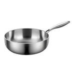316 Stainless Steel Frying Pan Deepened Wok Uncoated NonStick Skillets Gas Stove Induction Cooker Universal Pan Kitchen Cookware