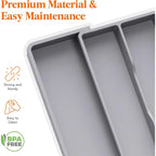 Expandable Utensil Organizer for Kitchen Drawers Large Silverware Drawer Organizer Divider Adjustable Cooking Utensil Tray