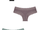 Sexy Lace Cotton Brazilian Pants Women Low Waist Panties Underwear Solid Color Ladies Briefs Lingere Underware Comfortable Women