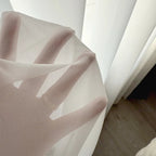 Asazal Solid White Tulle Luxurious Chiffon Sheer Window Curtains For Living Room Modern Voile Organza Drapes Bedroom Decoration