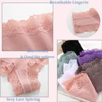 Sexy Lace Cotton Brazilian Pants Women Low Waist Panties Underwear Solid Color Ladies Briefs Lingere Underware Comfortable Women