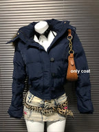 Women Thick Winter Parka Faux Fur Hood Wind Resistant Padded Coat Long Sleeve Casual Street Daily Warm Outer Jacket Fashion New