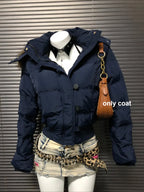 Women Thick Winter Parka Faux Fur Hood Wind Resistant Padded Coat Long Sleeve Casual Street Daily Warm Outer Jacket Fashion New