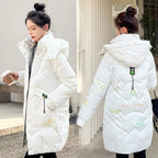 2026 Fashion New Bright Fabric Thick Warm Winter Jackets Women's Cotton Padded Coats Mid-Length Women Parkas Female Outerwear
