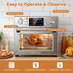 Stainless Steel Countertop Convection Oven with Bake-Silver