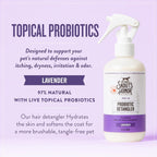 Bundle Probiotic Detangler Grooming Set for Dogs Cats Lavender