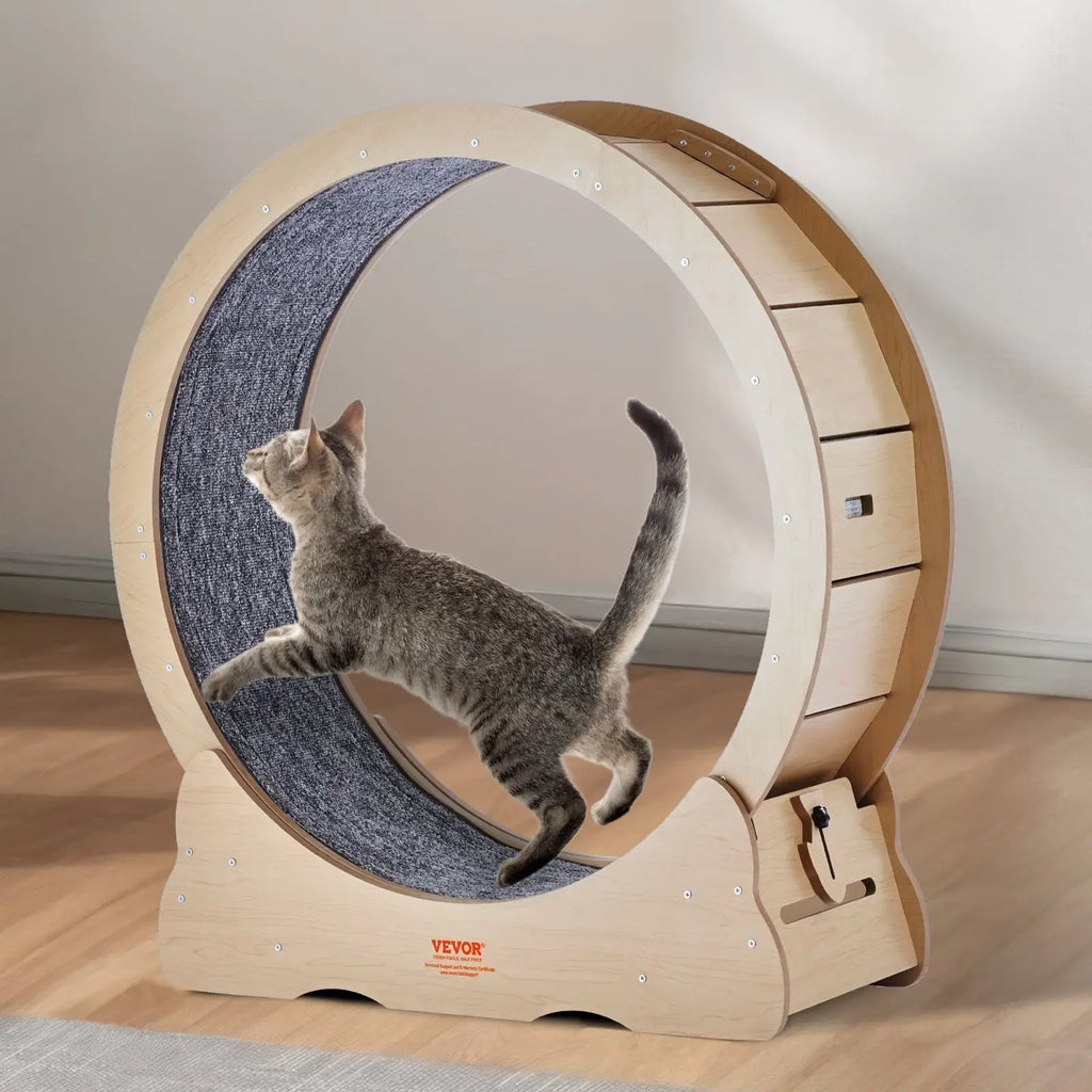 Cat Exercise Wheel Large Silent Wooden Treadmill 35.8in