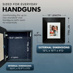 Hidden Gun Safe Picture Frame - Handcrafted Gun Concealment Furniture - Quick Access Picture Frame Safe with Magnetic Lock for Discreet & Secure Gun Storage