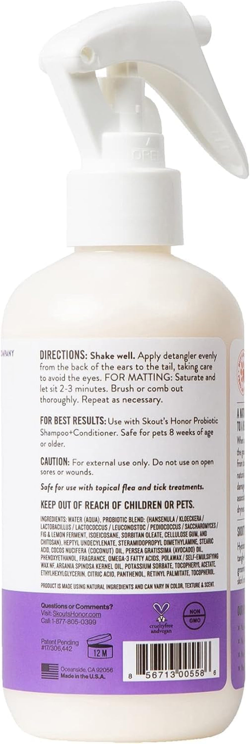 Bundle Probiotic Detangler Grooming Set for Dogs Cats Lavender