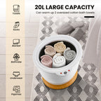 Bathroom Towel Warmer Bucket with Fragrance Holder and Auto Shut