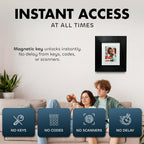 Hidden Gun Safe Picture Frame - Handcrafted Gun Concealment Furniture - Quick Access Picture Frame Safe with Magnetic Lock for Discreet & Secure Gun Storage