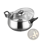 Stainless Steel Cookware Set 12 Piece with Glass Lids