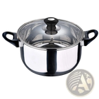 Stainless Steel Cookware Set 12 Piece with Glass Lids